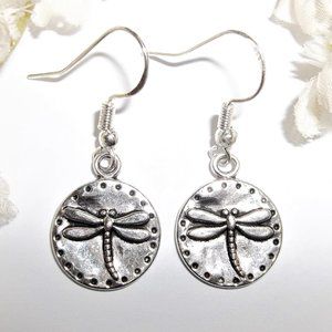 Dragonfly Earrings, Silver Dragonfly Earrings, Dragonfly Jewelry, Earrings 7427